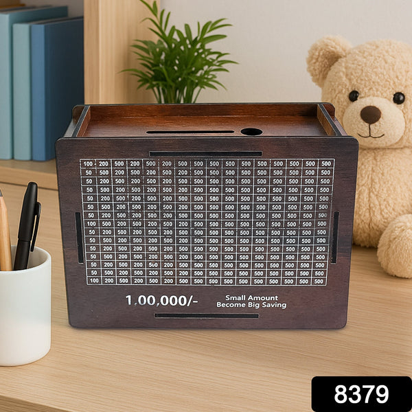 Wooden Money / Piggy Bank, Money Box (1 Pc / Pen Not Included)